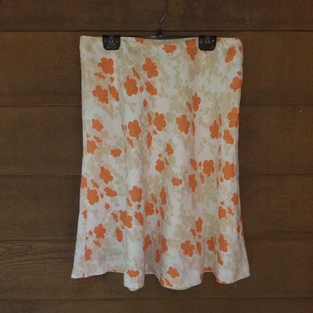 🖤 NEW! Ann Taylor  Linen Floral Skirt 🖤